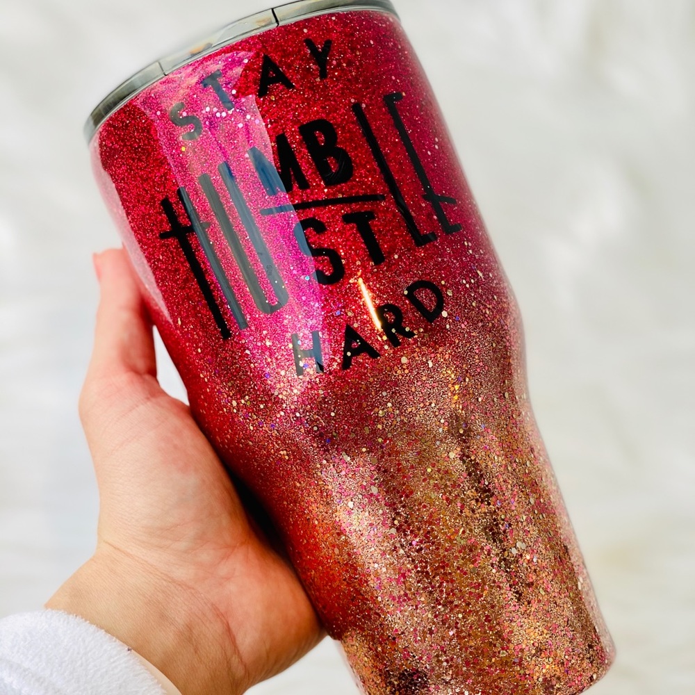 Stay humble hustle hard tumbler